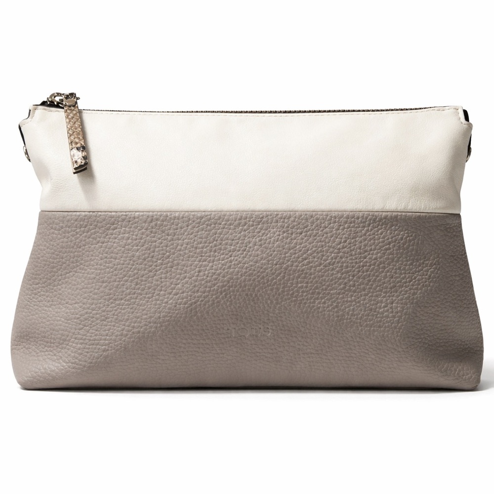 Two-Tone Leather Crossbody / Clutch Bag by TOUS | Adjustable Strap